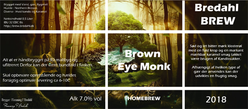 Etiket for Brown Eye Monk