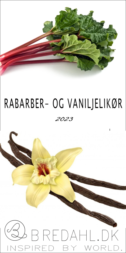 Etiket for Rabarber Vaniljelikør